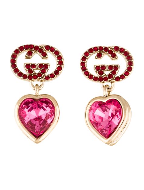 gucci gold earrings uk|Gucci heart earrings gold.